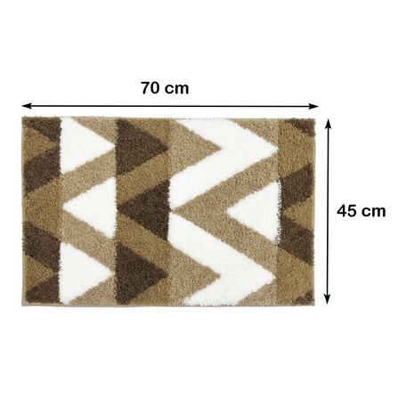 พรม HOME LIVING STYLE ZIGZAG 45x70 ซม. สีน้ำตาล_7