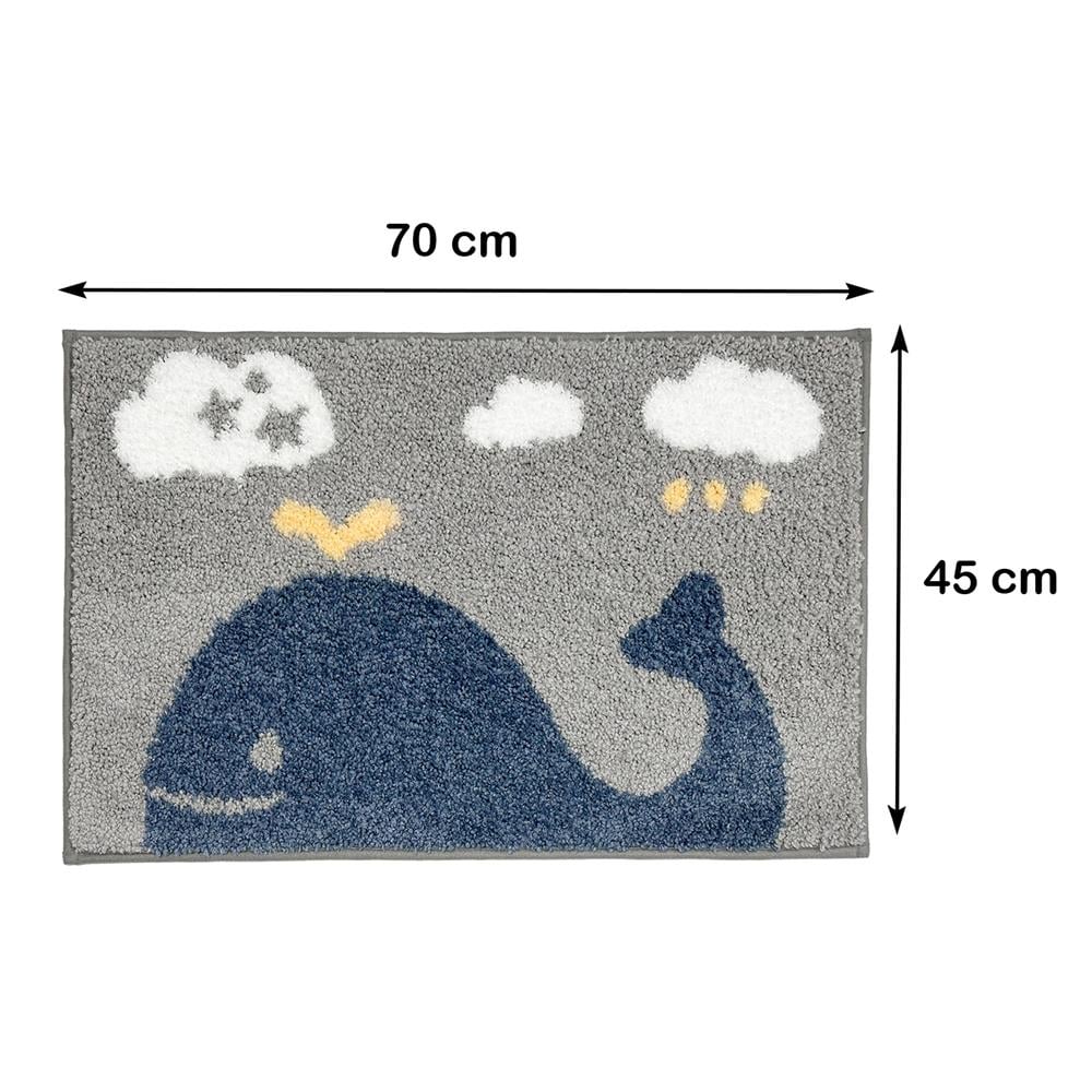 พรม HOME LIVING STYLE WHALE 45x70 ซม. สีเทา