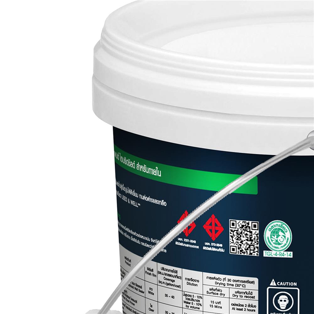 สีน้ำทาภายใน ชนิดด้าน NIPPON PAINT HYBRIDSHIELD BASE A สีขาว 2.5 แกลลอน