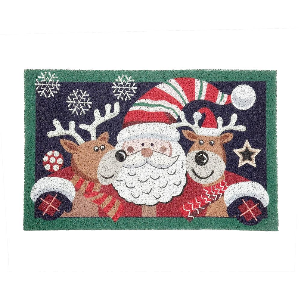 พรมเช็ดเท้าดักฝุ่น HOME LIVING STYLE HUG 45X75 ซม. สีน้ำเงินเข้ม_0