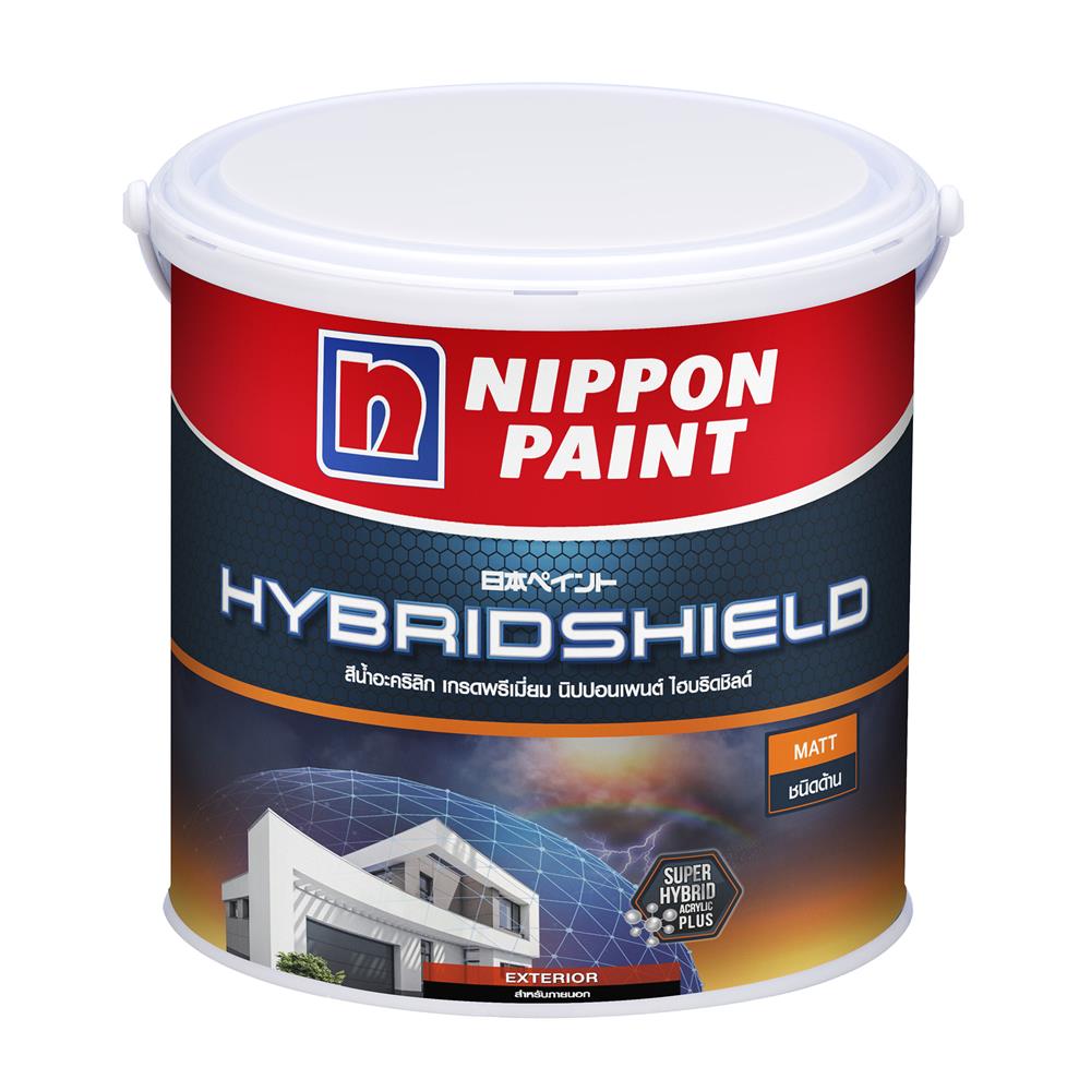 สีน้ำทาภายนอก ชนิดด้าน NIPPON PAINT HYBRIDSHIELD BASE B 1 แกลลอน