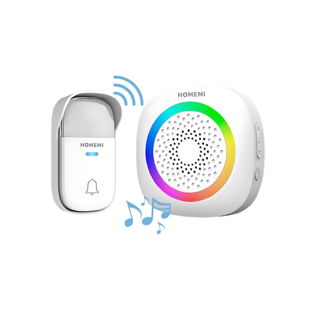 กริ่งประตูไร้สายแบบเสียบปลั๊ก HOMEMI HM0059-P-WH