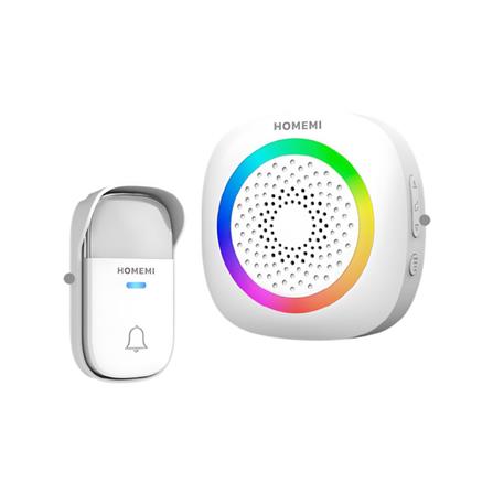 กริ่งประตูไร้สายแบบเสียบปลั๊ก HOMEMI HM0059-P-WH_0