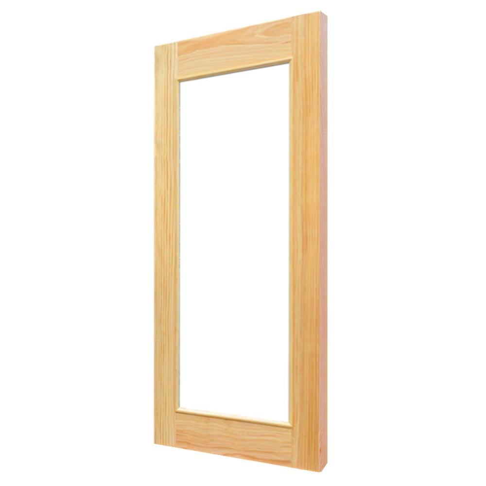 ประตูไม้ดักลาสเฟอร์ ไม่เจาะลูกบิด D2D D2D-419 90x200 ซม. สีธรรมชาติ