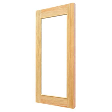 ประตูไม้ดักลาสเฟอร์ ไม่เจาะลูกบิด D2D D2D-419 90x200 ซม. สีธรรมชาติ_1