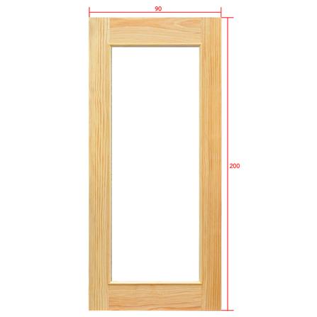 ประตูไม้ดักลาสเฟอร์ ไม่เจาะลูกบิด D2D D2D-419 90x200 ซม. สีธรรมชาติ_4