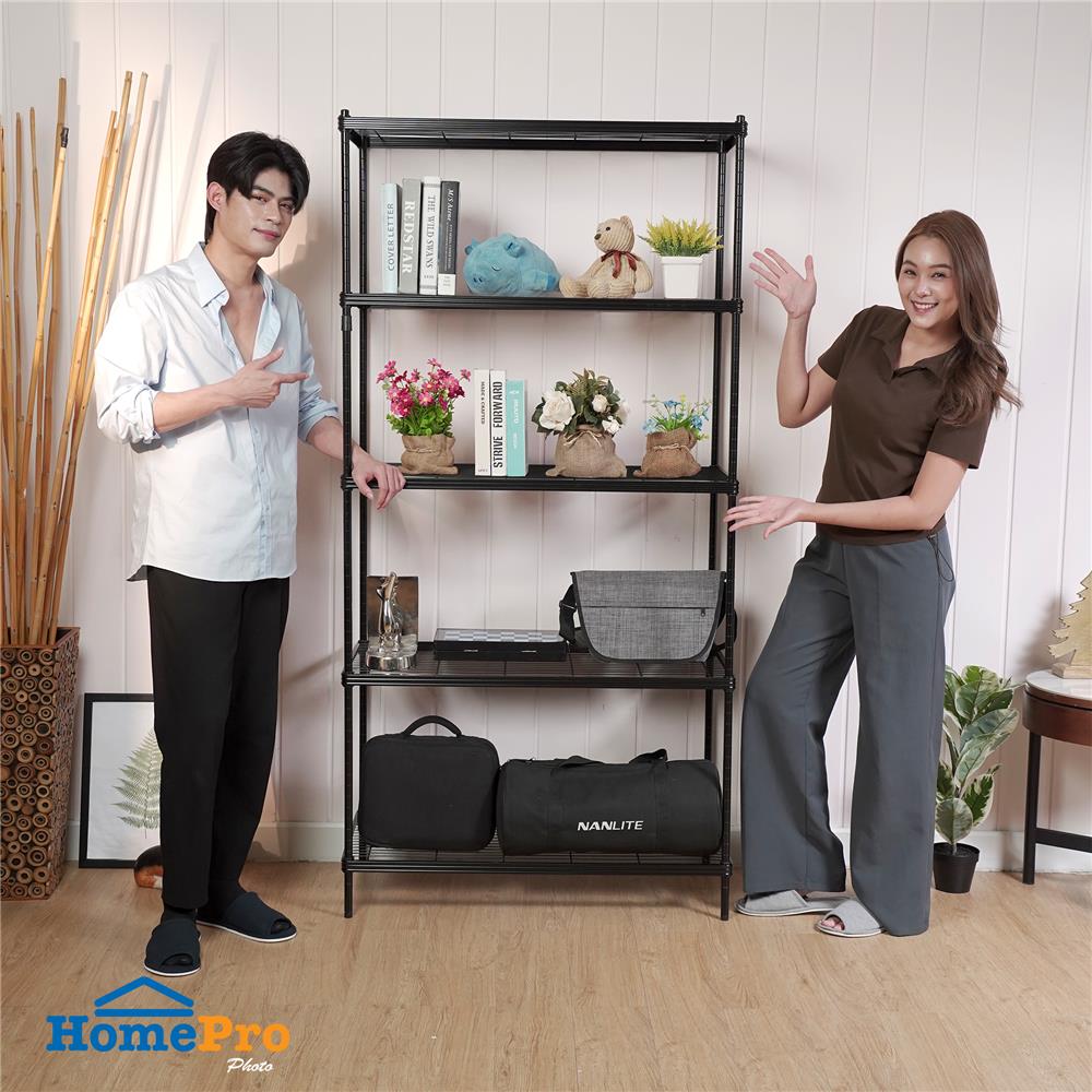 ชั้นวางของ 5 ชั้น FURDINI LINEAR 90 ซม. สีดำ