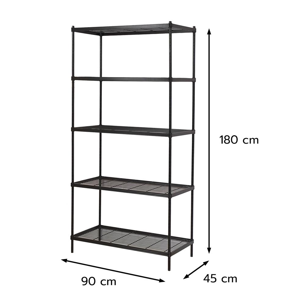 ชั้นวางของ 5 ชั้น FURDINI LINEAR 90 ซม. สีดำ