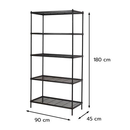 ชั้นวางของ 5 ชั้น FURDINI LINEAR 90 ซม. สีดำ_10