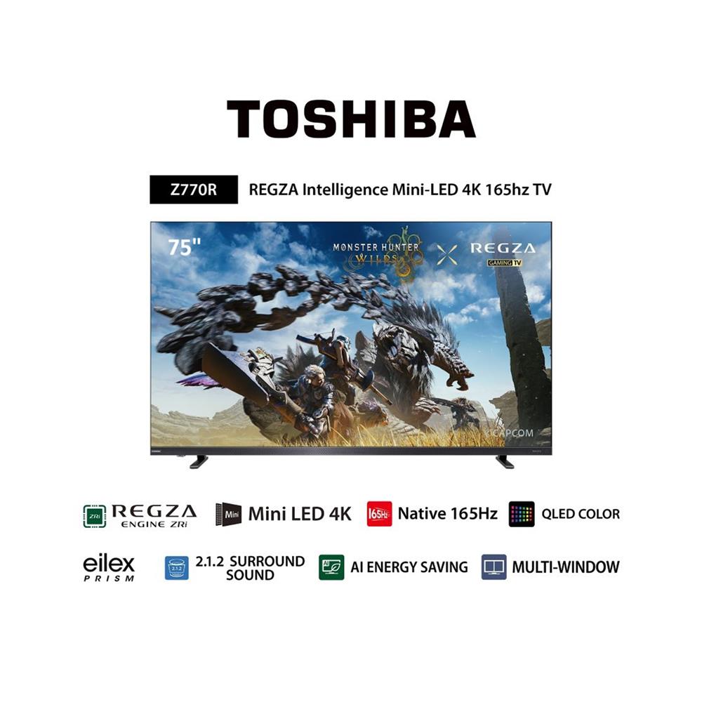 ทีวีมินิแอลอีดี 75 นิ้ว TOSHIBA (4K, MINI LED, VIDAA) 75Z770RP