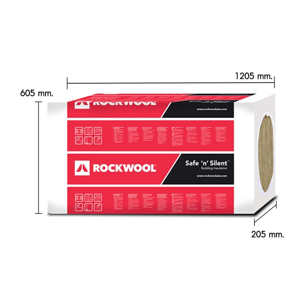ฉนวนกันเสียง SAFE N SILENT PRO 330 หนา 2 นิ้ว ROCKWOOL 60x5x120 ซม. (แพ็ก 4 ชิ้น)