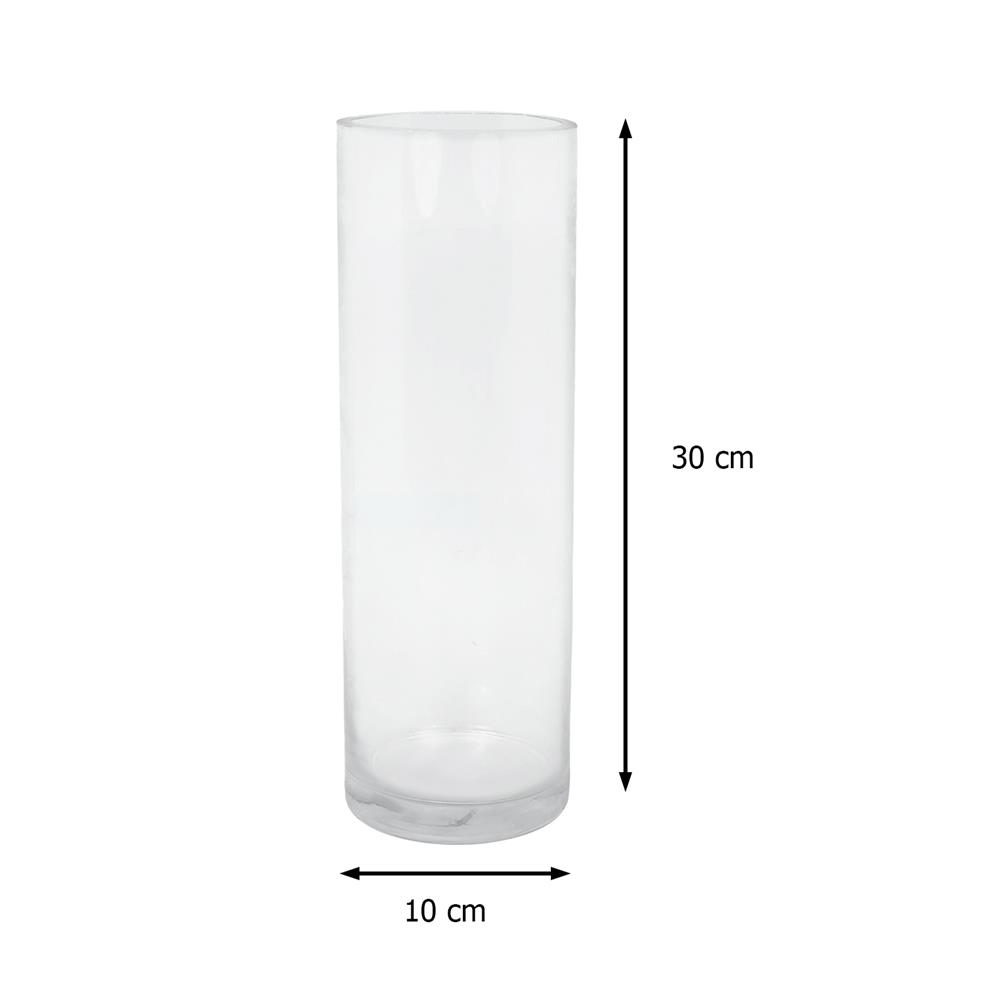 ของตกแต่ง แจกันแก้ว HOME LIVING STYLE ELLA 10x30 ซม. สีใส