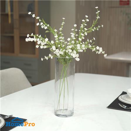 ของตกแต่ง แจกันแก้ว HOME LIVING STYLE ELLA 10x30 ซม. สีใส_3