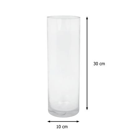 ของตกแต่ง แจกันแก้ว HOME LIVING STYLE ELLA 10x30 ซม. สีใส_4