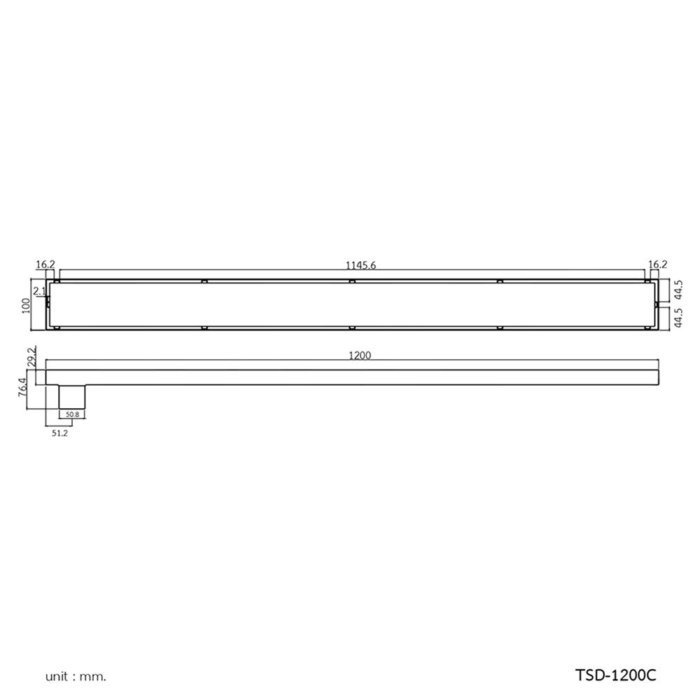 รางน้ำทิ้ง WS TSD-1200C 120 ซม.