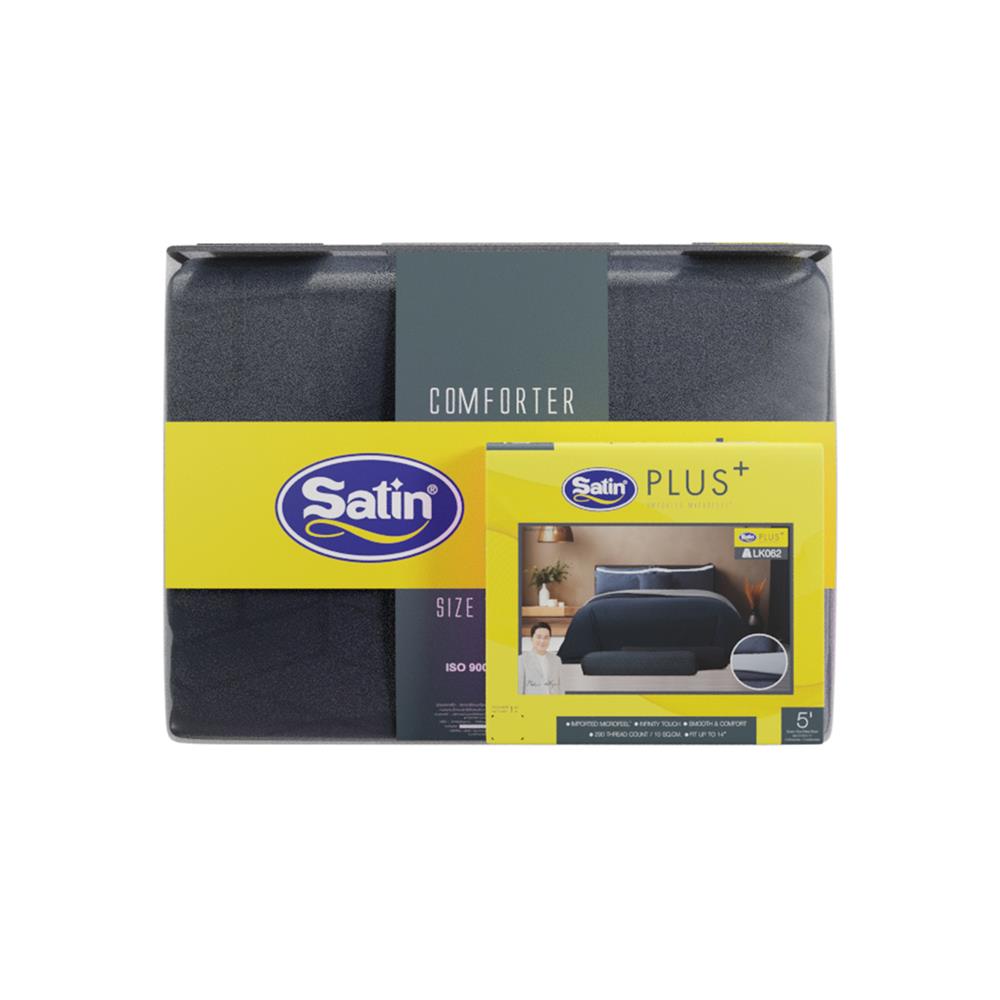 ชุดผ้าปูที่นอน 5 ฟุต (ชุด 6 ชิ้น) SATIN PLUS LUCKY ME LUCKY MORE LK062