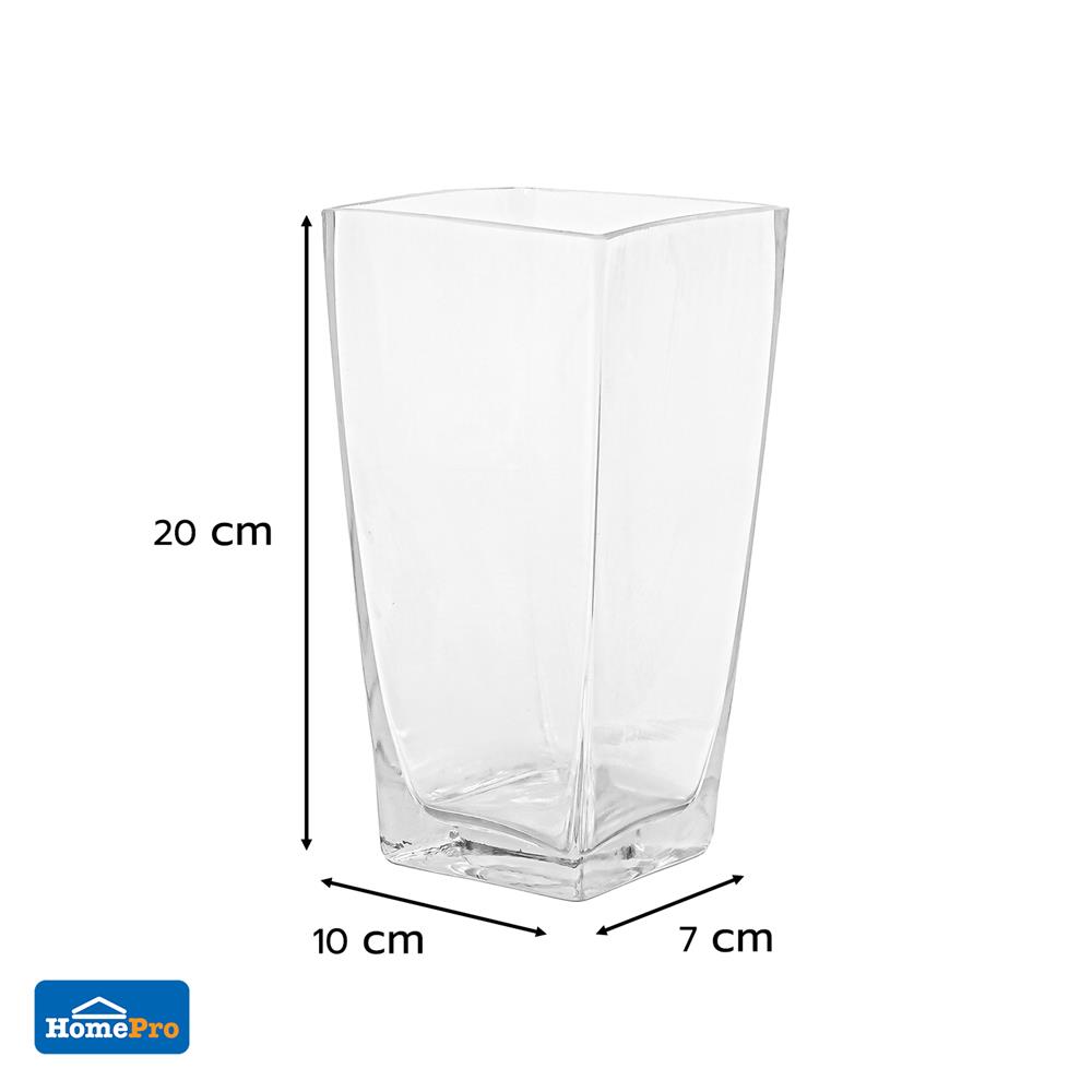 ของตกแต่ง แจกันแก้ว HOME LIVING STYLE JOLIE 10x20 ซม. สีใส