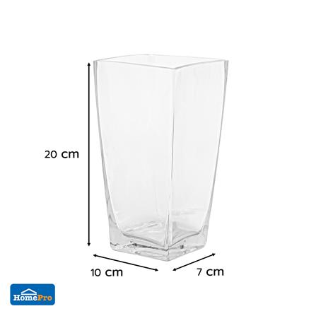 ของตกแต่ง แจกันแก้ว HOME LIVING STYLE JOLIE 10x20 ซม. สีใส_4