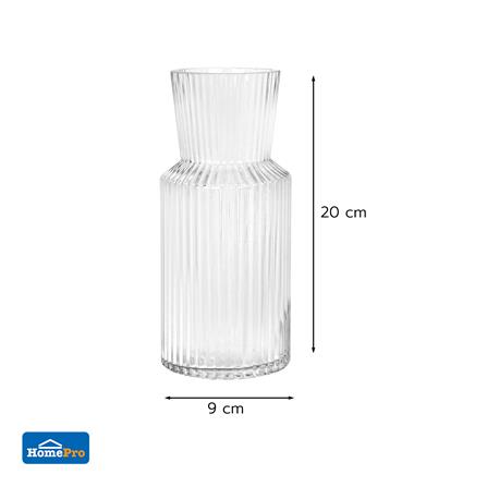 ของตกแต่ง แจกันแก้ว HOME LIVING STYLE VENUS 9x20 ซม. สีใส_3