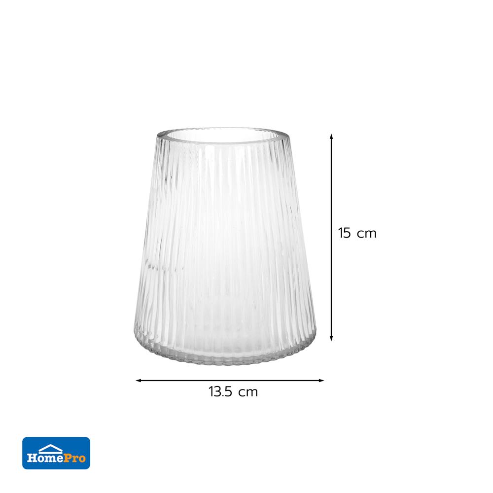 ของตกแต่ง แจกันแก้ว HOME LIVING STYLE VENUS 13.5x15 ซม. สีใส