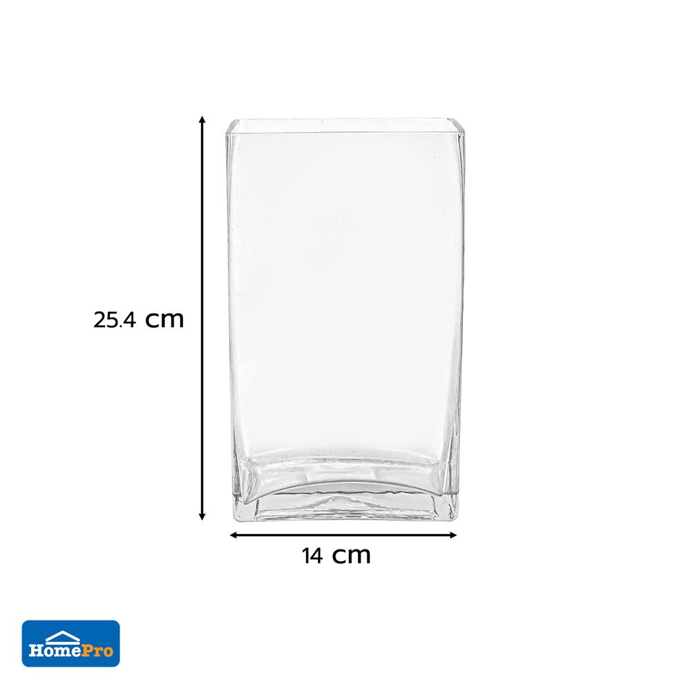 ของตกแต่ง แจกันแก้ว HOME LIVING STYLE HELEN 14x24.5 ซม. สีใส