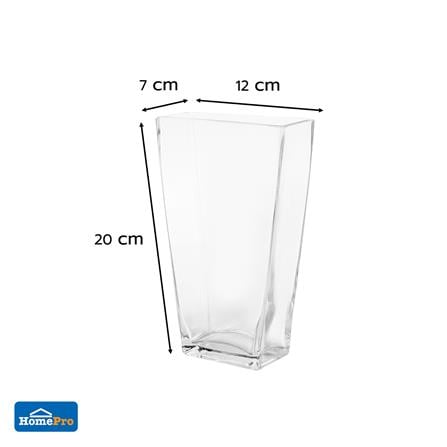 ของตกแต่ง แจกันแก้ว HOME LIVING STYLE JOLIE 12x20 ซม. สีใส_3