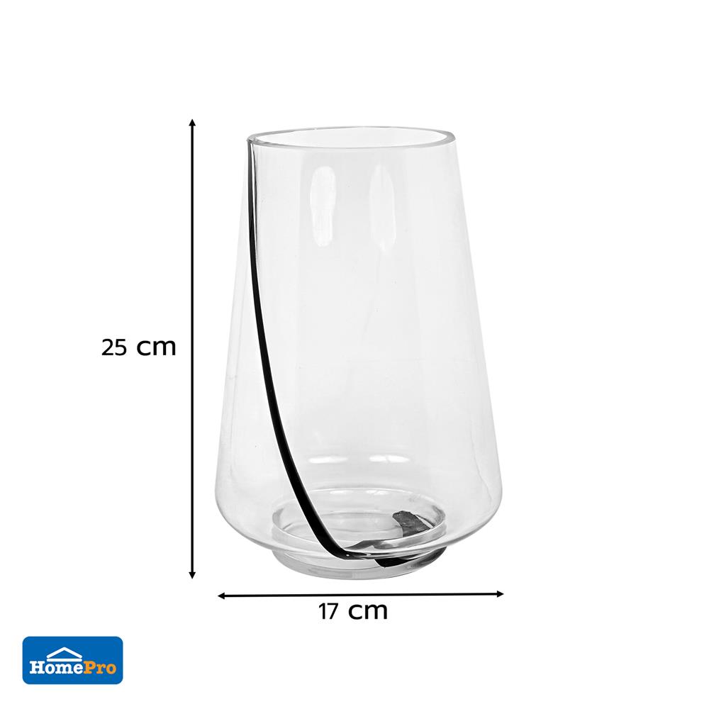 ของตกแต่ง แจกันแก้ว HOME LIVING STYLE DAVID 17x25 ซม. สีใส