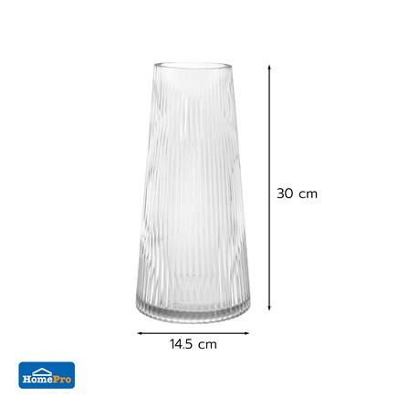 ของตกแต่ง แจกันแก้ว HOME LIVING STYLE VENUS 14.5x30 ซม. สีใส_3