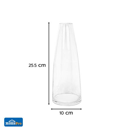 ของตกแต่ง แจกันแก้ว HOME LIVING STYLE BELLA 10x25.5 ซม. สีใส_3