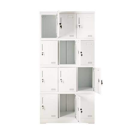 ตู้ล็อกเกอร์ 12 ประตู FURDINI KULLEN FYD-LK-12 90 ซม. สีขาว_3