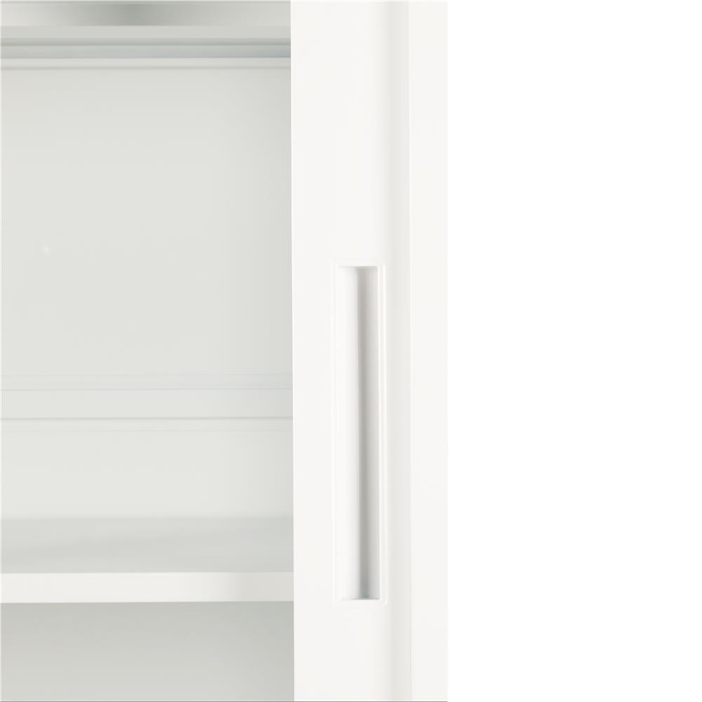 ตู้เหล็กสูง บานเลื่อนกระจก FURDINI KULLEN FYD-W016 90 ซม. สีขาว