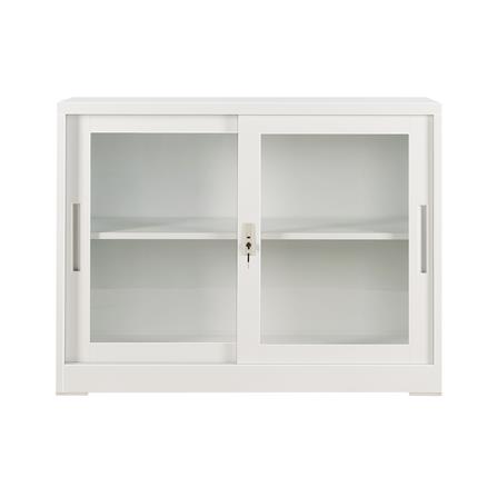 ตู้เหล็ก บานเลื่อนกระจก FURDINI KULLEN FYD-W002 120 ซม. สีขาว_1