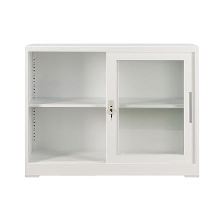 ตู้เหล็ก บานเลื่อนกระจก FURDINI KULLEN FYD-W002 120 ซม. สีขาว_2