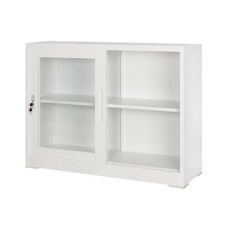 ตู้เหล็ก บานเลื่อนกระจก FURDINI KULLEN FYD-W002 120 ซม. สีขาว_4