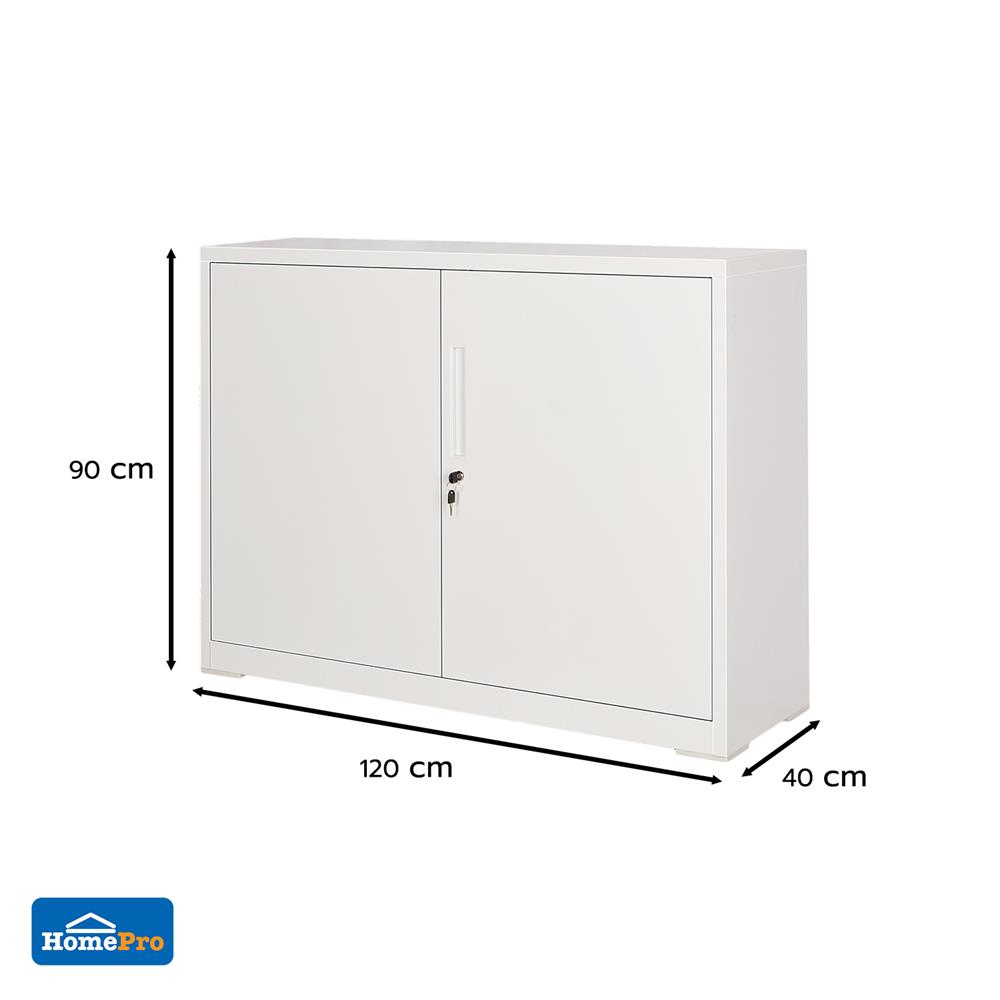 ตู้เหล็ก บานเปิด FURDINI KULLEN FYD-W003 120 ซม. สีขาว
