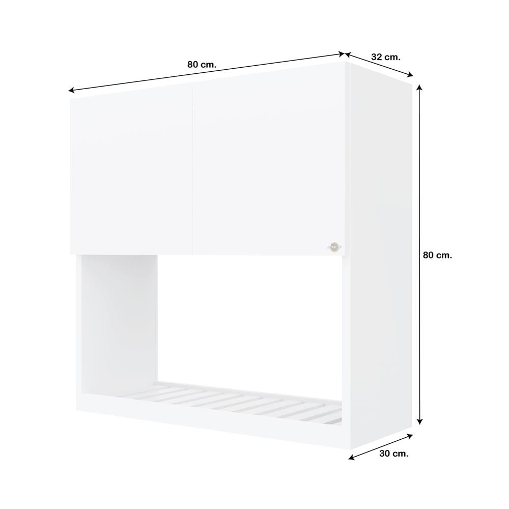 ตู้แขวนคว่ำจาน JUPITER GRAND WHITE 80x80 ซม.