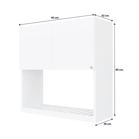 ตู้แขวนคว่ำจาน JUPITER GRAND WHITE 80x80 ซม._4