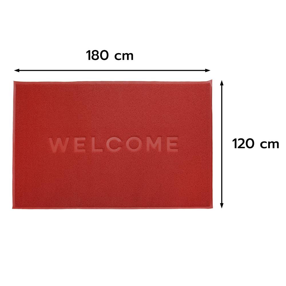 พรมเช็ดเท้าดักฝุ่น HOME LIVING STYLE W.NEO 120X180 ซม. สีแดง