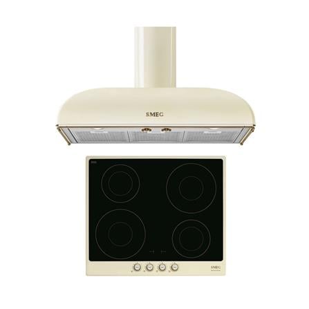 เตาฝัง+เครื่องดูดควัน SMEG SI764POM+KS89POE_0