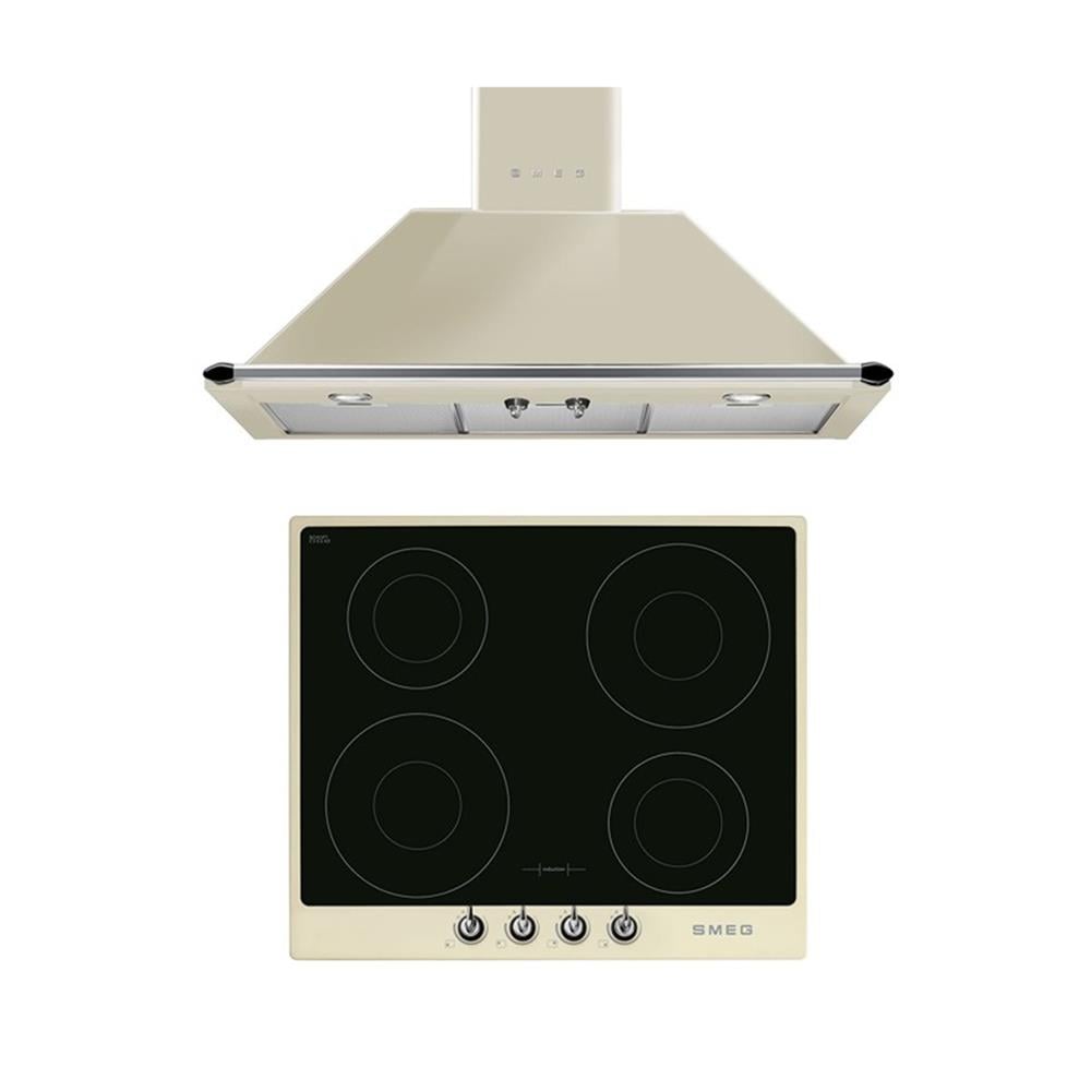 เตาฝัง+เครื่องดูดควัน SMEG SI964PM+KT90PE