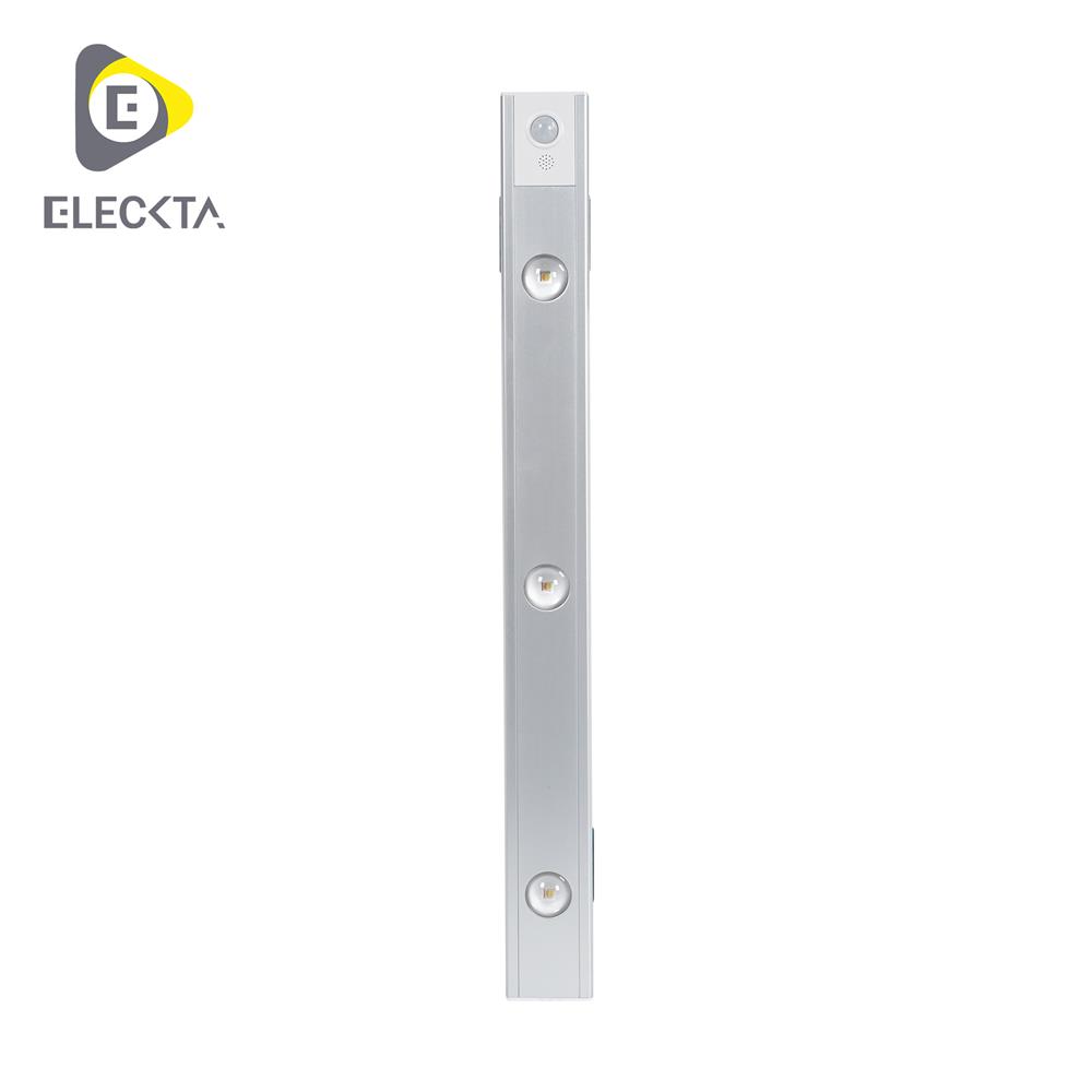 ไฟ LED อัตโนมัติ 40 ซม. ELECKTA SSBW-400 150 ลูเมน สีเงิน