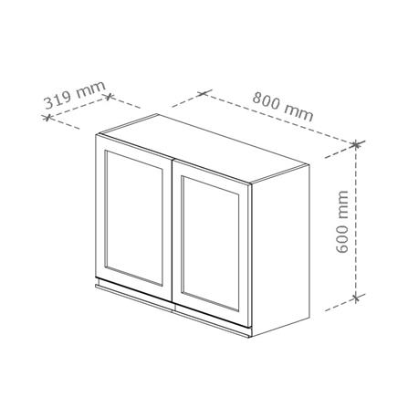 ตู้แขวนคู่บานกระจกเปิดคู่ STARMARK MAXII 60x80 ซม. สี TITANIUM GREY_4