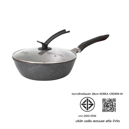 กระทะลึกพร้อมฝา 28 ซม. KECH KOREA CROWN IH_7