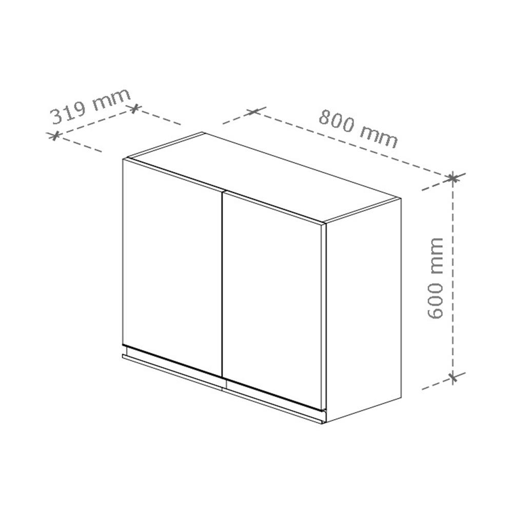 ตู้แขวนคู่เปิดคู่ STARMARK MAXII 60x80 ซม. สี TITANIUM GREY