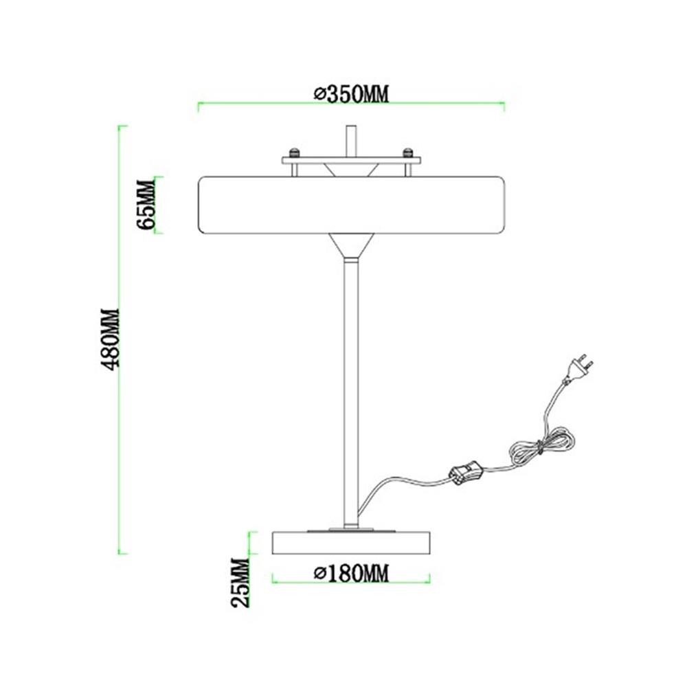 ไฟตั้งโต๊ะ CARINI T324925BK สีดำ/ทอง