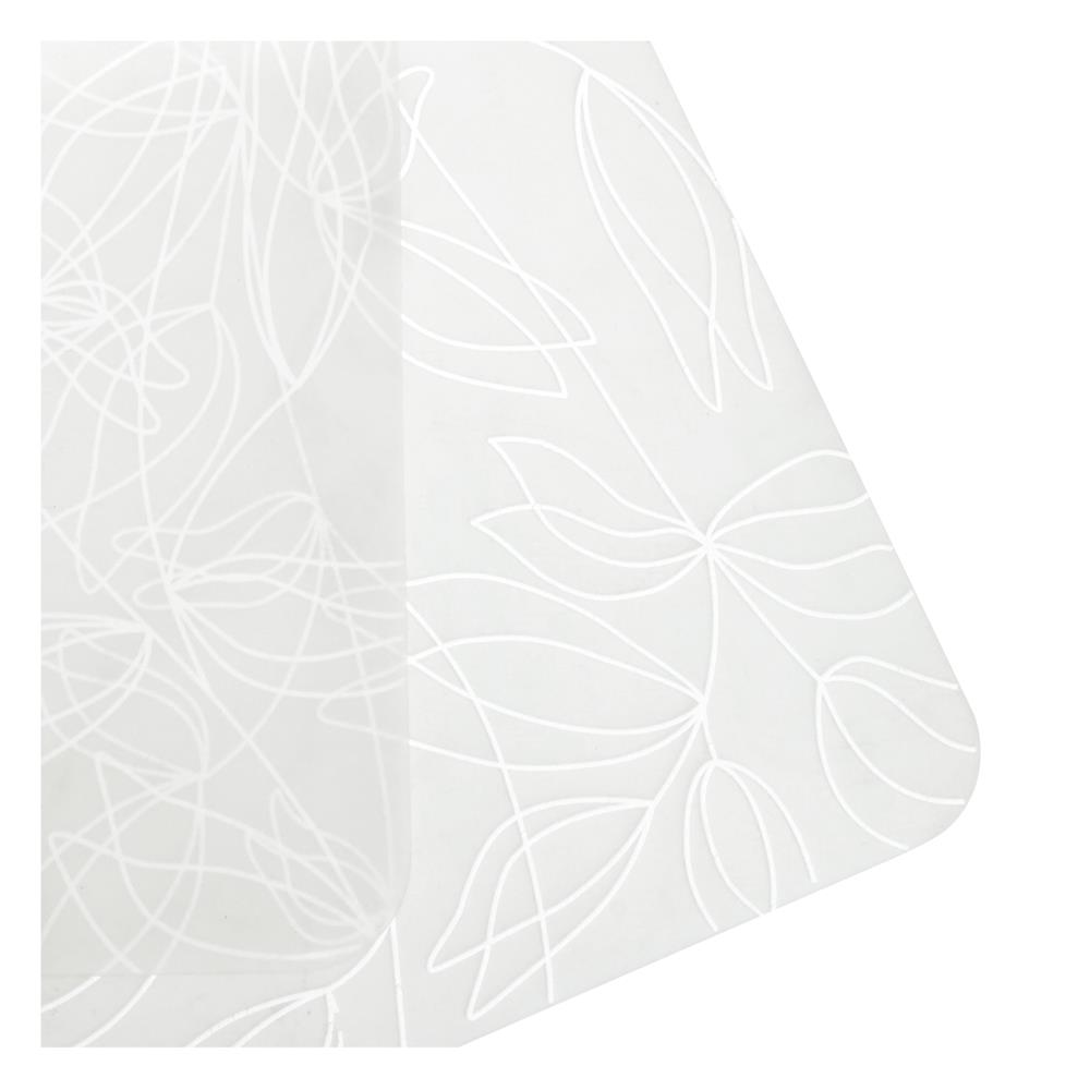 แผ่นรองจานซิลิโคน KECH LINER FLOWER สีขาว