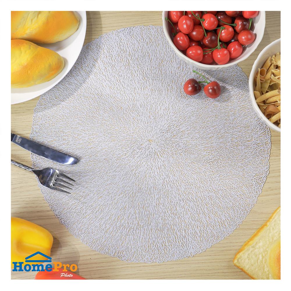 แผ่นรองจาน PVC KECH CORAL สีฟ้า