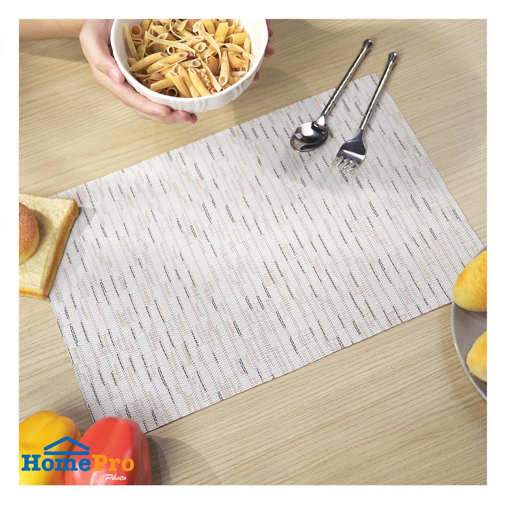 แผ่นรองจาน PVC KECH WOVEN สีน้ำตาล