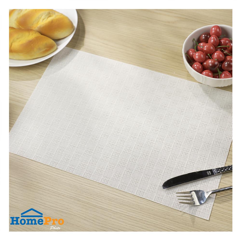 แผ่นรองจาน PVC KECH CROSS สีขาว