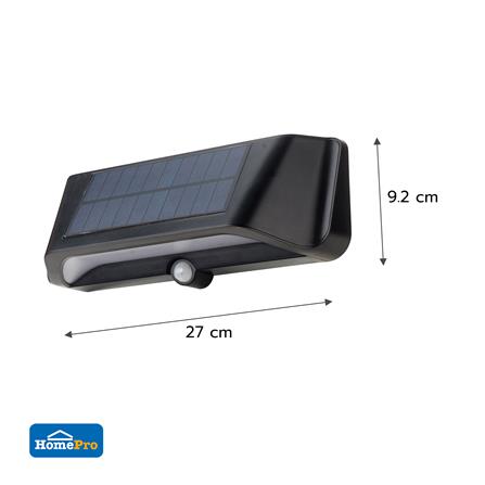 ไฟผนังภายนอก SOLAR CARINI BM02501 1.1 วัตต์ WARM WHITE สีดำ_6